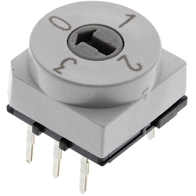 Hartmann 4 Way Through Hole DIP Switch, Screwdriver Actuator
