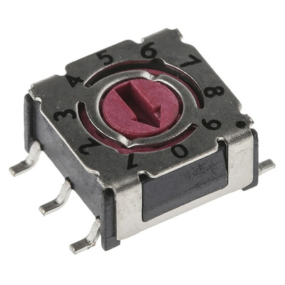 Hartmann 10 Way Surface Mount DIP Switch, Rotary Flush Actuator