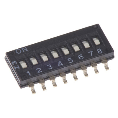 Omron 8 Way Surface Mount DIP Switch 8P