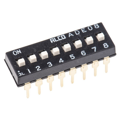 TE Connectivity 8 Way Through Hole DIP Switch 8P