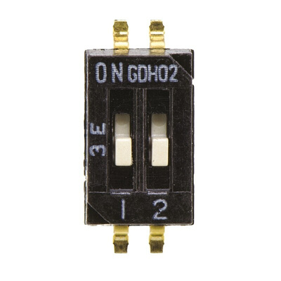 TE Connectivity 2 Way Surface Mount DIP Switch DPST