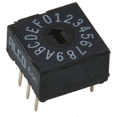 TE Connectivity 16 Way Through Hole DIP Switch 16P, Rotary Flush Actuator