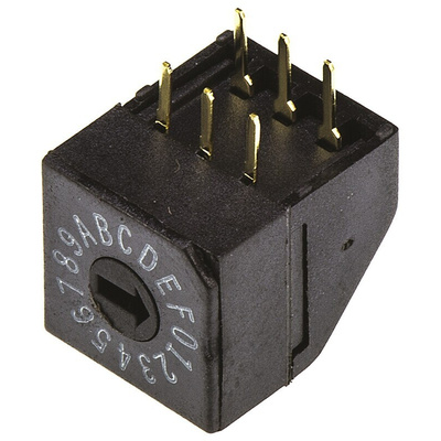 TE Connectivity 16 Way Through Hole DIP Switch 16P, Rotary Flush Actuator