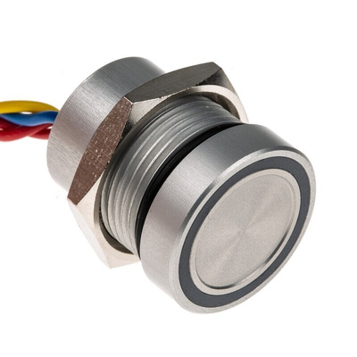 APEM Illuminated Piezo Switch, Momentary, Pulse, SPST, IP68, Through Hole, 200 mA @ 24 V dc, -40 → +75°C