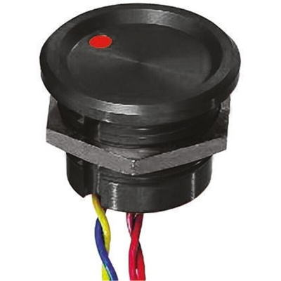 APEM Illuminated Piezo Switch, Momentary, Pulse, SPST, IP68, Wire Lead, 200 mA @ 24 V dc, -40 → +75°C