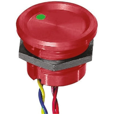 APEM Illuminated Piezo Switch, Momentary, Pulse, SPST, IP68, Wire Lead, 200 mA @ 24 V dc, -40 → +75°C