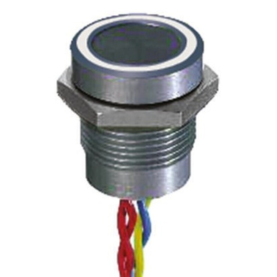 APEM Illuminated Piezo Switch, Momentary, Pulse, SPST, IP68, Flying Lead, 200 mA @ 24 V dc, -40 → +75°C