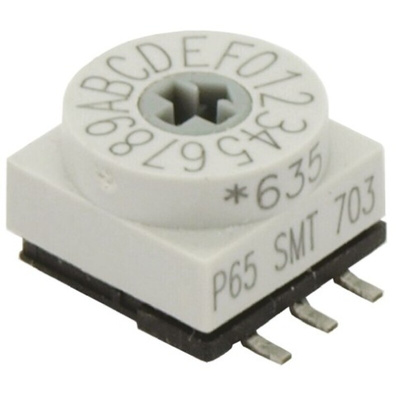APEM 10 Way Surface Mount DIP Switch SPST, Rotary Flush Actuator