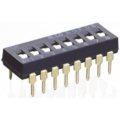 TE Connectivity 6 Way Through Hole DIP Switch SPST