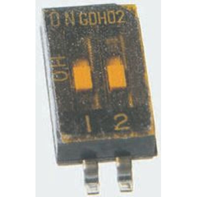 TE Connectivity 2 Way Surface Mount DIP Switch SPST, Rocker Actuator