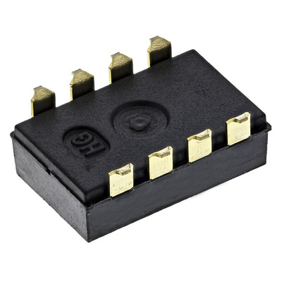 Omron 4 Way Surface Mount DIP Switch SPST, Flat, Slide Actuator