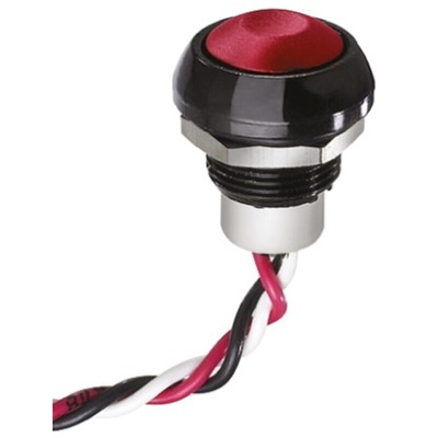 IP67 Hall Effect Push Button Switch 5mA 50mA Plunger Pre-wired Momentary, -40 → +85°C, 3.5 → 14.5 V