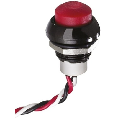 IP67 Hall Effect Push Button Switch 5mA 50mA Plunger Pre-wired Momentary, -40 → +85°C, 3.5 → 14.5 V