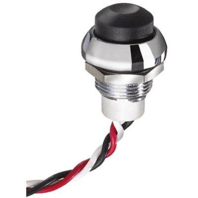 IP67 Hall Effect Push Button Switch 5mA 50mA Plunger Pre-wired Momentary, -40 → +85°C, 3.5 → 14.5 V