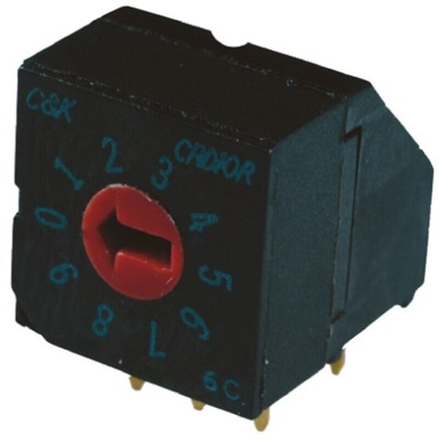 C & K 16 Way Through Hole DIP Switch, Flush Actuator