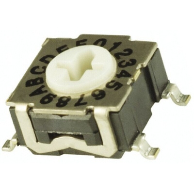 C & K 16 Way Surface Mount Rotary Changeover Switch, Rotary Flush Actuator