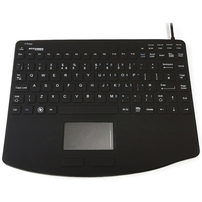 KYBNA-540VESA-B | Ceratech Mini Keyboard Wired USB Medical, QWERTY (UK) Black