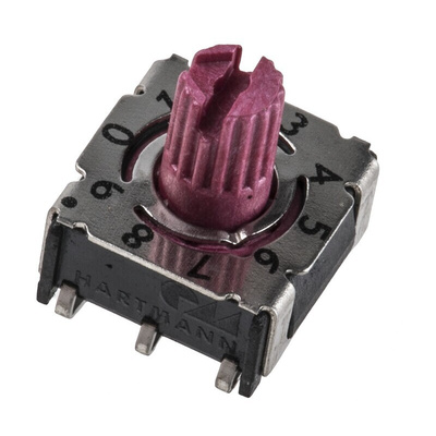 Hartmann 10 Way Surface Mount DIP Switch, Spindle Actuator