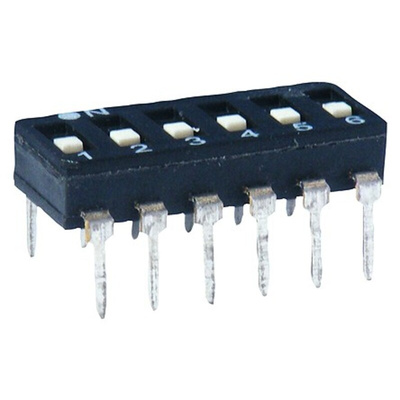KNITTER-SWITCH 8 Way PCB DIP Switch 8PST, Raised Actuator
