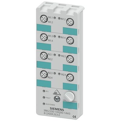 Siemens 3RK2200 Series Digital I/O Module for Use with Digital I/O modules, IP67 - K20, Digital