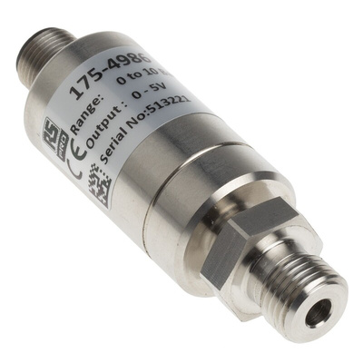 RS PRO Pressure Sensor, 0bar Min, 10bar Max, Analogue Output, Relative Reading