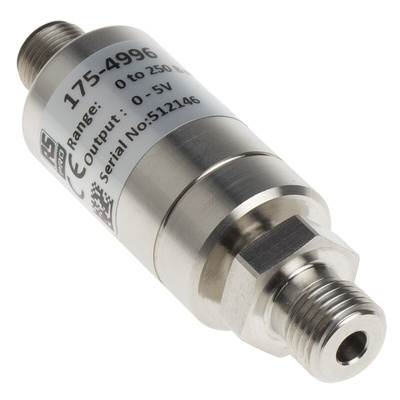 RS PRO Pressure Sensor, 0bar Min, 250bar Max, Analogue Output, Relative Reading