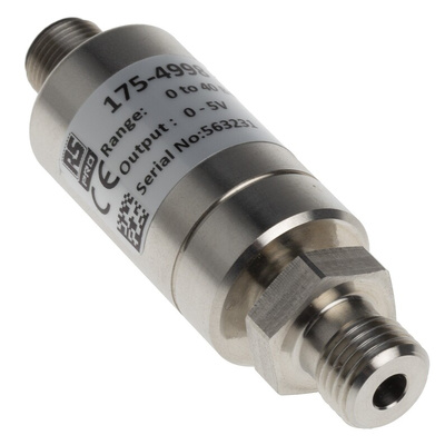 RS PRO Pressure Sensor, 0bar Min, 40bar Max, Analogue Output, Relative Reading