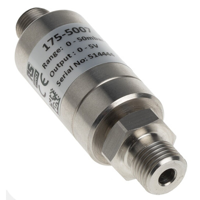 RS PRO Pressure Sensor, 0bar Min, 50mbar Max, Analogue Output, Relative Reading