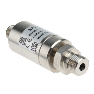 RS PRO Pressure Sensor, 0bar Min, 0.1bar Max, Analogue Output, Relative Reading