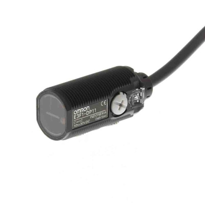 Omron Diffuse Photoelectric Sensor, Barrel Sensor, 300 mm Detection Range