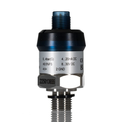 RS PRO Pressure Sensor, 0bar Min, 4bar Max, Gauge Reading