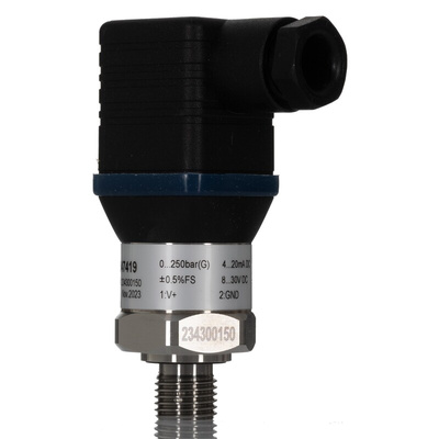 RS PRO Pressure Sensor, 0bar Min, 250bar Max, Gauge Reading
