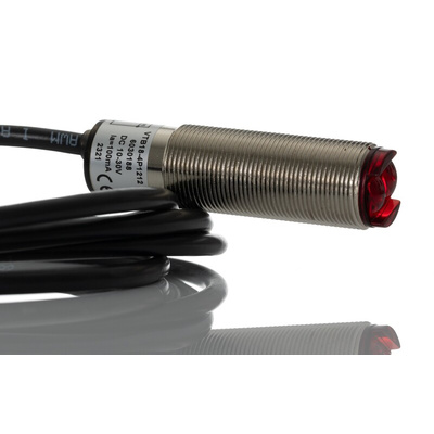 Sick Background Suppression Photoelectric Sensor, Cylindrical Sensor, 25 → 140 mm Detection Range