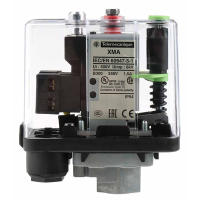 Telemecanique Sensors Pressure Sensor, 1bar Min, 6bar Max, Relay Output, Differential Reading