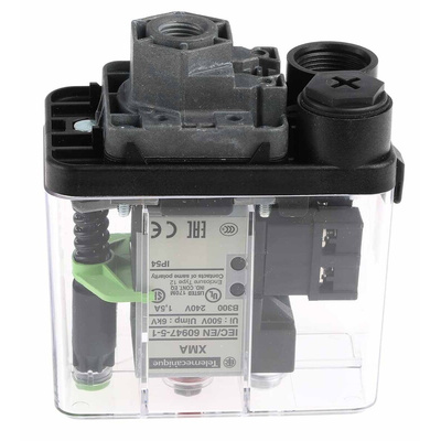 Telemecanique Sensors Pressure Sensor, 1.3bar Min, 12bar Max, Relay Output, Differential Reading