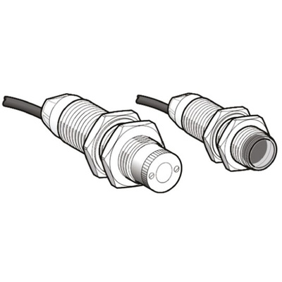 Telemecanique Sensors Through Beam Photoelectric Sensor, Barrel Sensor, 100 m Detection Range