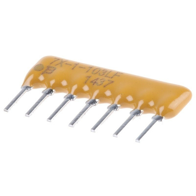 Bourns 4600X Series 10kΩ ±2% Bussed Through Hole Resistor Array, 6 Resistors, 0.88W total SIP package