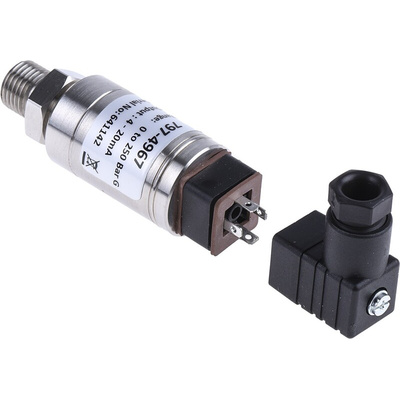 RS PRO Pressure Sensor, 0bar Min, 250bar Max, Current Output, Relative Reading