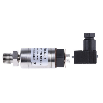 RS PRO Pressure Sensor, 0bar Min, 250bar Max, Current Output, Relative Reading
