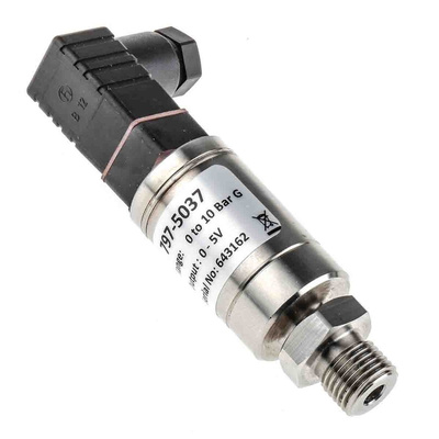 RS PRO Pressure Sensor, 0bar Min, 10bar Max, Voltage Output, Relative Reading