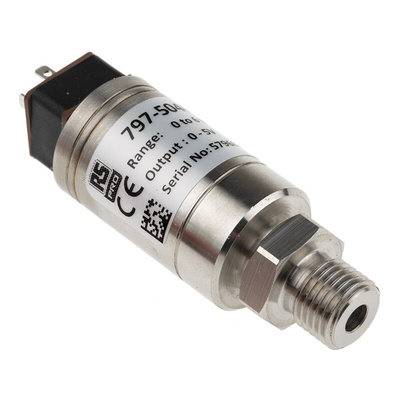 RS PRO Pressure Sensor, 0bar Min, 6bar Max, Voltage Output, Relative Reading
