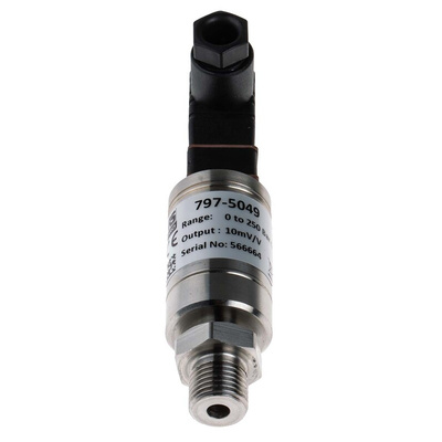 RS PRO Pressure Sensor, 0bar Min, 250bar Max, Voltage Output, Relative Reading
