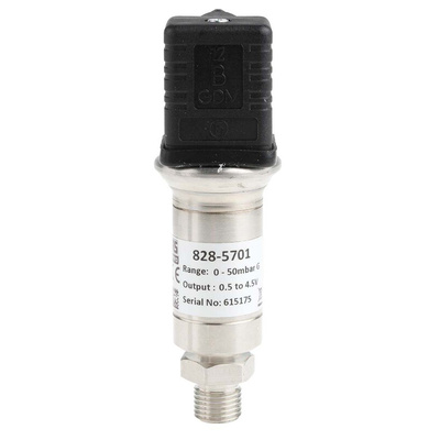 RS PRO Pressure Sensor, 0bar Min, 50mbar Max, Voltage Output, Relative Reading