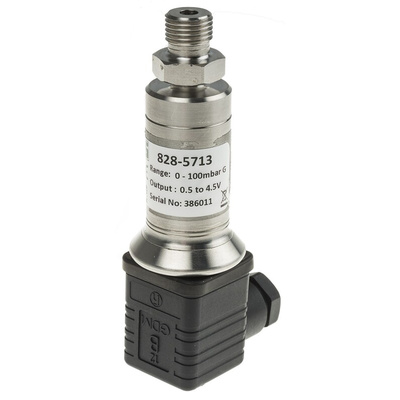 RS PRO Pressure Sensor, 0bar Min, 0.1bar Max, Voltage Output, Relative Reading