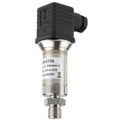RS PRO Pressure Sensor, 0bar Min, 0.25bar Max, Voltage Output, Relative Reading