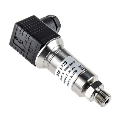 RS PRO Pressure Sensor, 0bar Min, 0.5bar Max, Current Output, Relative Reading