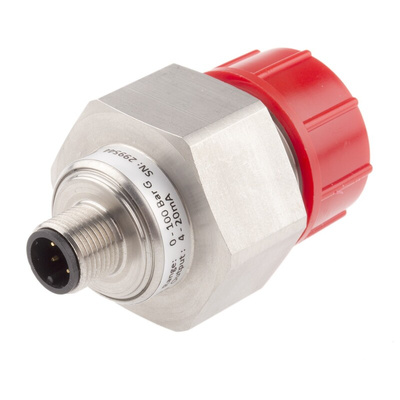 RS PRO Pressure Sensor, 0bar Min, 100bar Max, Current Output, Relative Reading