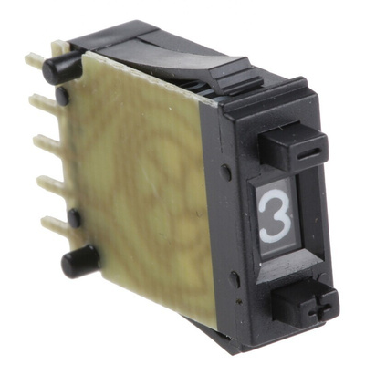Hartmann Pushwheel Switch BCD Pushwheel Through Hole Panel Mount 100mΩ 10-way SH6-131-AKK