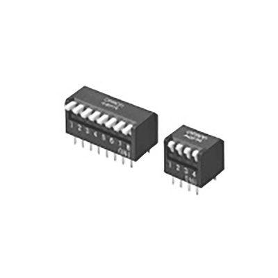 Omron 6 Way Through Hole DIP Switch 6P, Piano Actuator, IP40