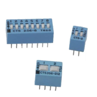 CTS 4 Way Through Hole DIP Switch SPDT, Standard Actuator